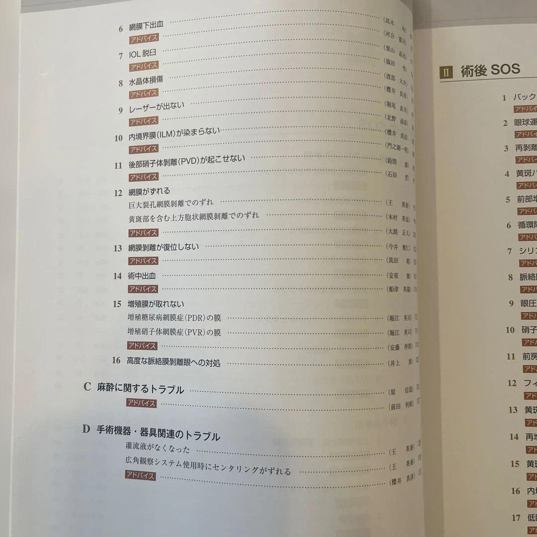 網膜硝子体手術SOS トラブルとその対策　RETINAの会