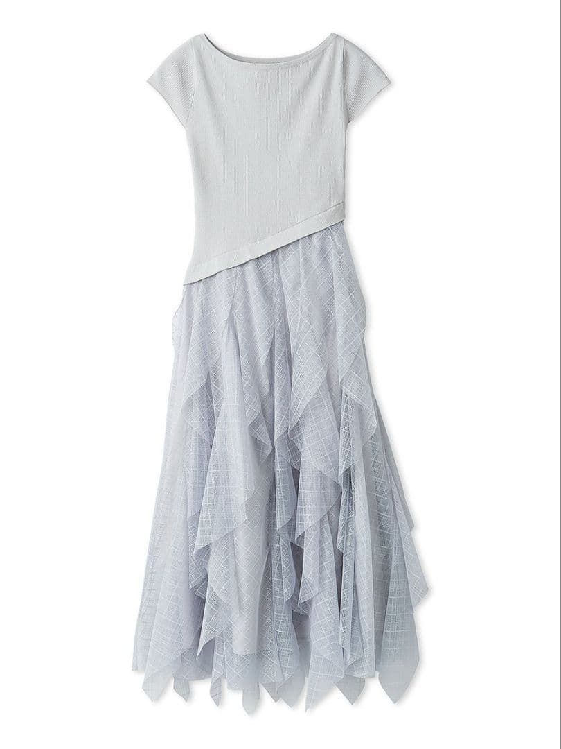 《美品》CELFORD 2025年販売　ラッフルスカートニットドッキングワンピ