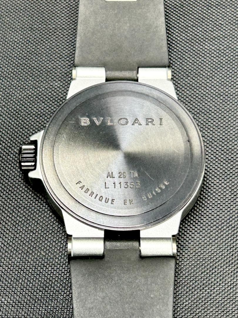 稼働品 ブルガリ ディアゴノ アルミニウム AL29TA レディース 電池交換済