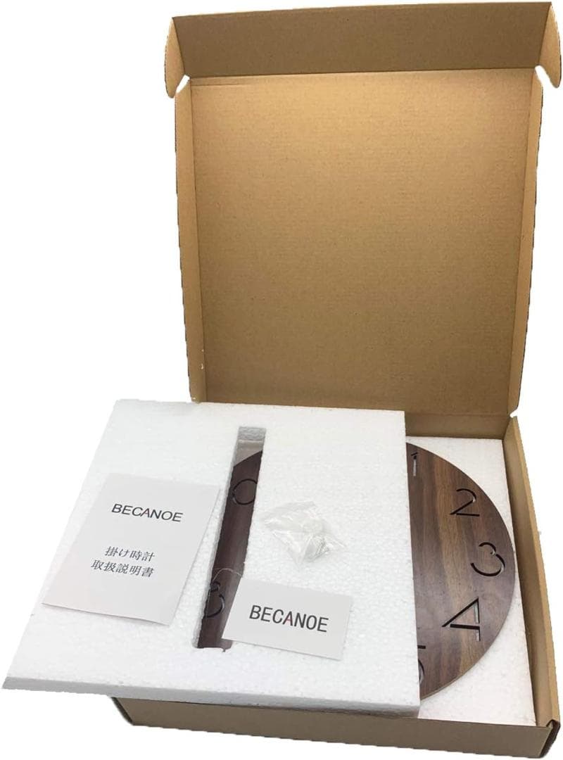 壁掛け時計 木製 サイレント連続秒針 透かし彫り アナログ 掛け時計