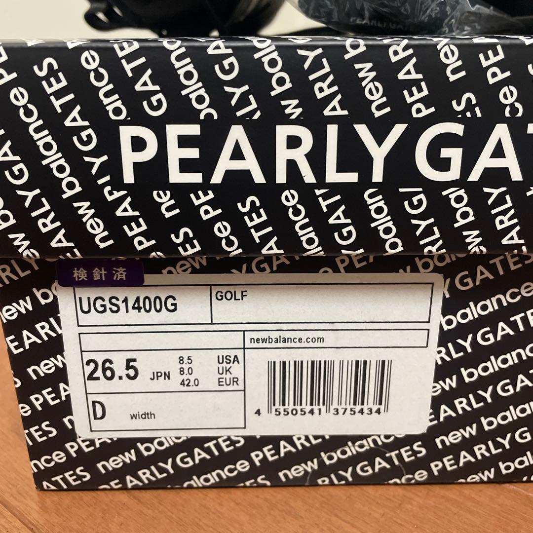 パーリーゲイツ×ニューバランス　スニーカー　ロゴ　ネイビー　26.5cm