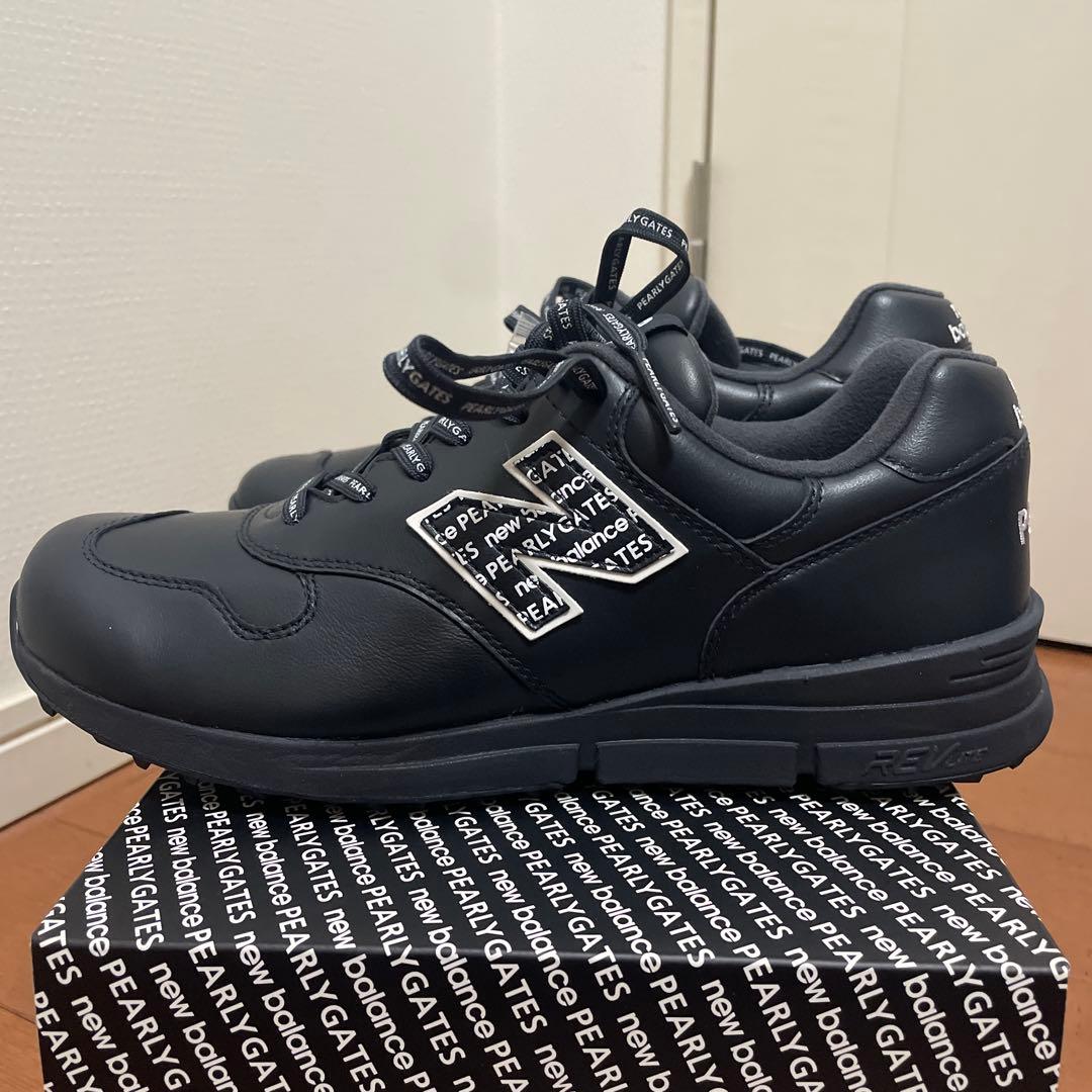 パーリーゲイツ×ニューバランス　スニーカー　ロゴ　ネイビー　26.5cm