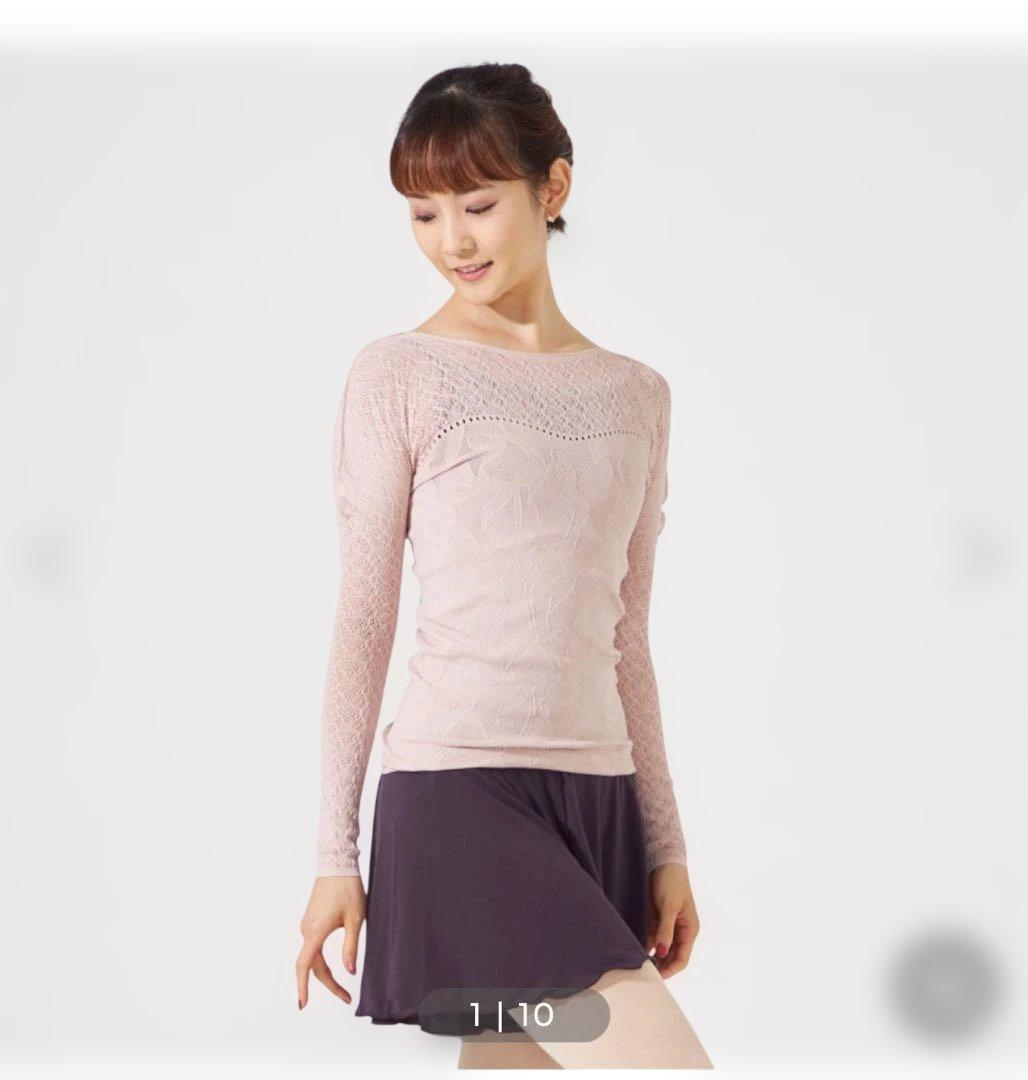 新品　チャコット　トゥシューズリボンニットトップ　ノーソーイング