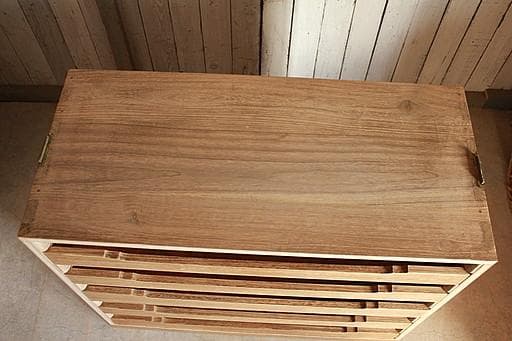 古い木製の引き出し5段　食器棚　キャビネット　古家具　古民家