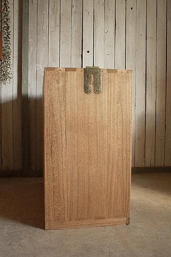 古い木製の引き出し5段　食器棚　キャビネット　古家具　古民家