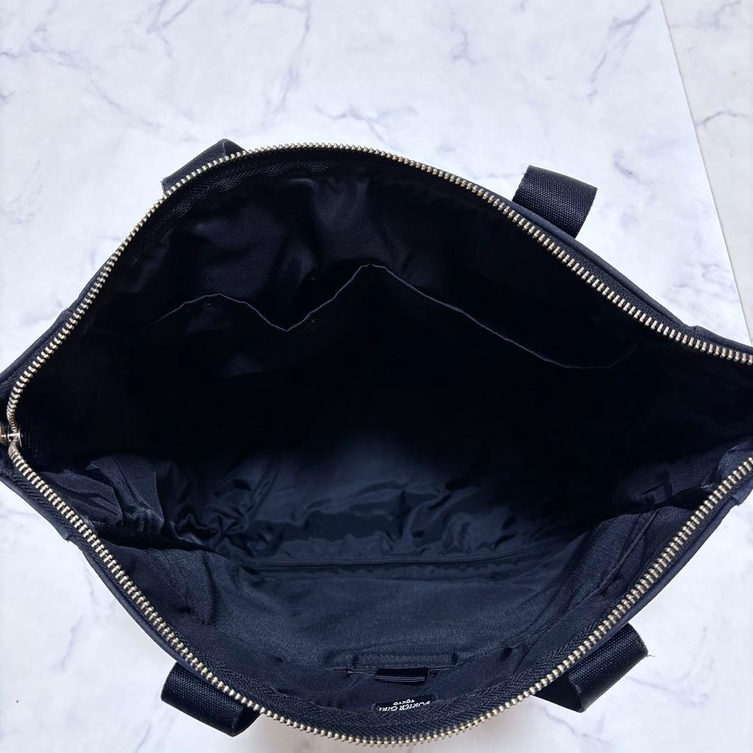 美品 PORTER GIRL トートバッグ ネイビー 吉田カバン 肩掛け可