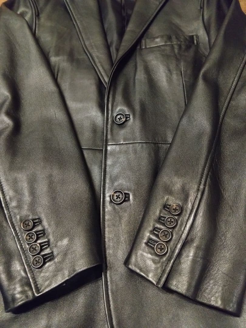 ★極美品 MENS TENORAS ブラックレザージャケット