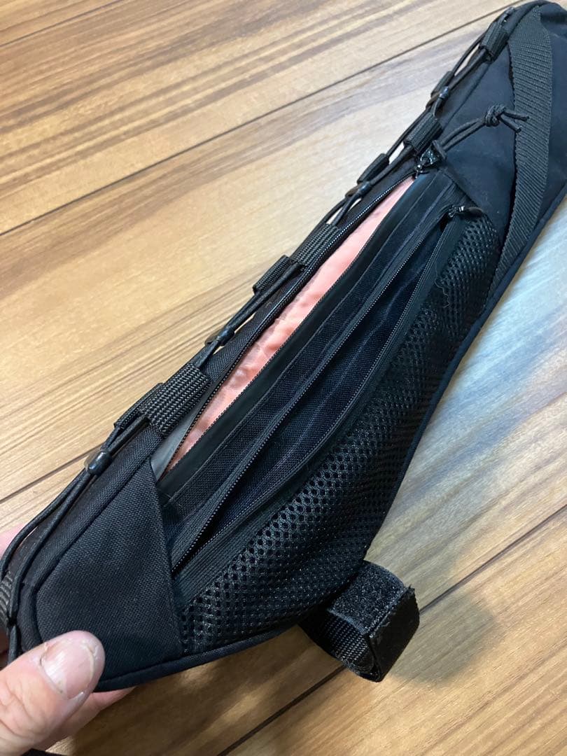 ハンドメイドフレームバッグ　コーデュラ500ブラック　43cm