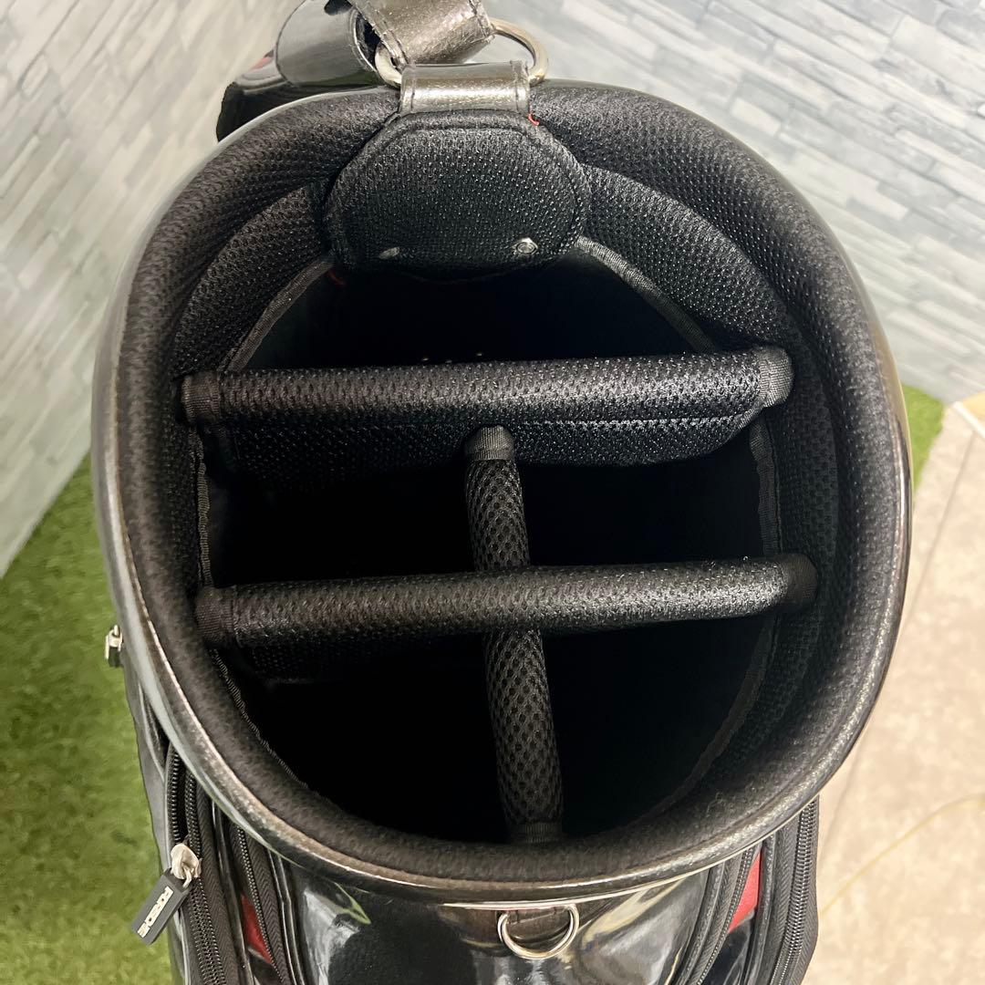 ポルシェ PORSCHE ゴルフ キャディバッグ メンズ 9.5型 エナメル