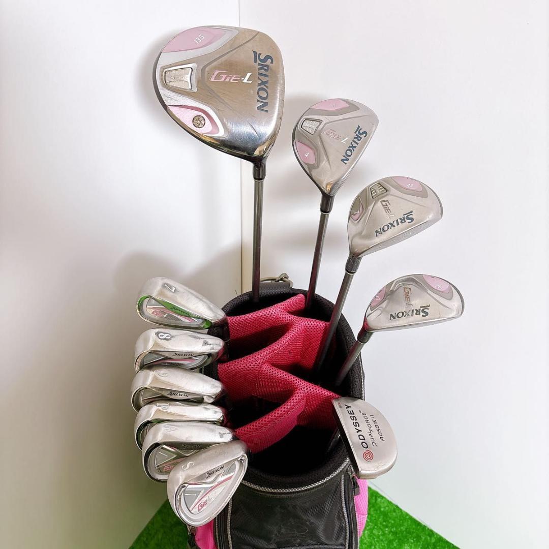 良品 スリクソン Gie-L レディース ゴルフ 11本セット L 初心者