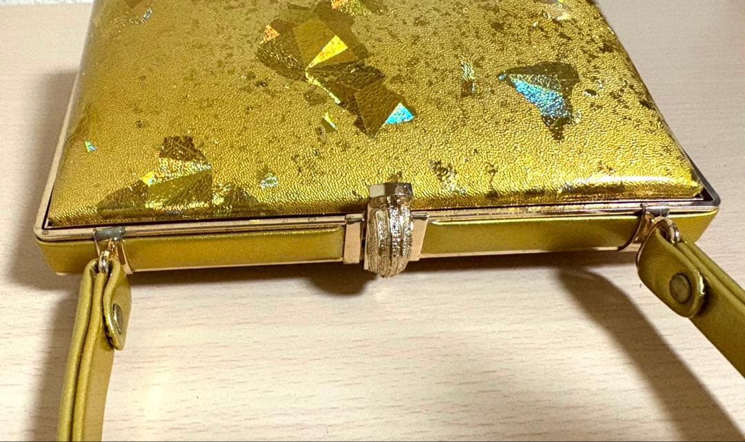 試着程度　和装バッグ＆草履セット　ゴールド　セルフサイズ調節可能