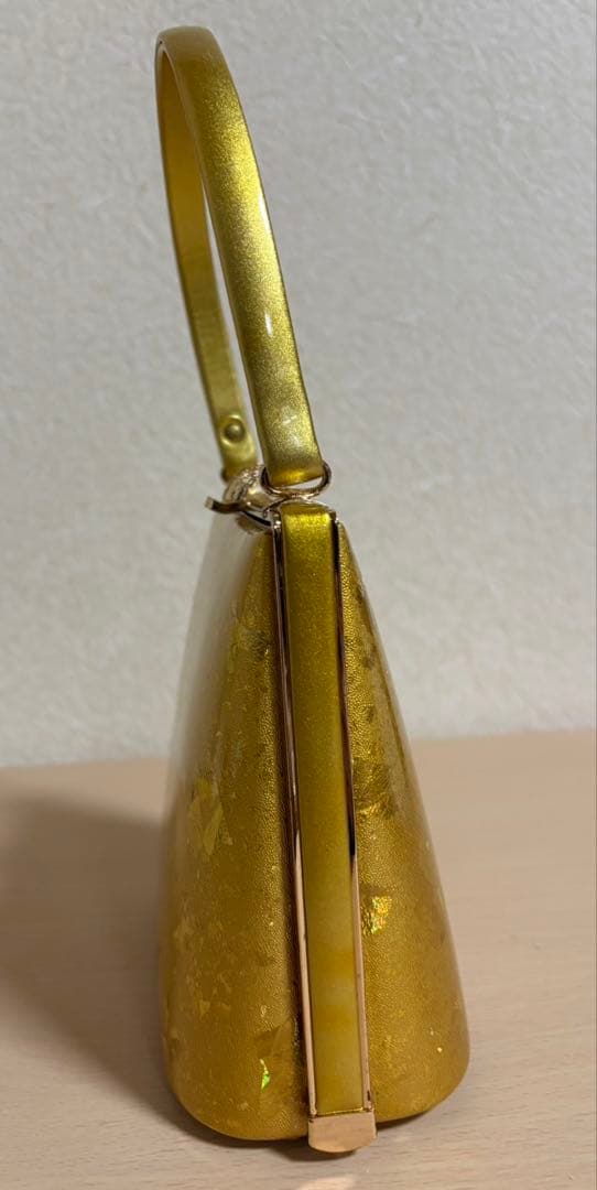 試着程度　和装バッグ＆草履セット　ゴールド　セルフサイズ調節可能