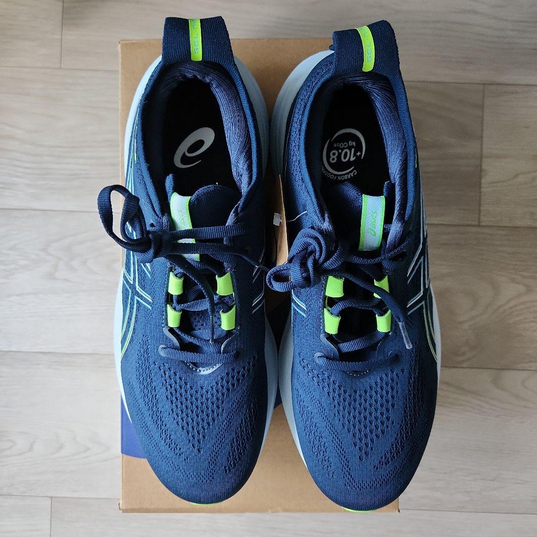 【未使用 27cm】ASICS　 GEL-NIMBUS 26 ネイビー/ライム