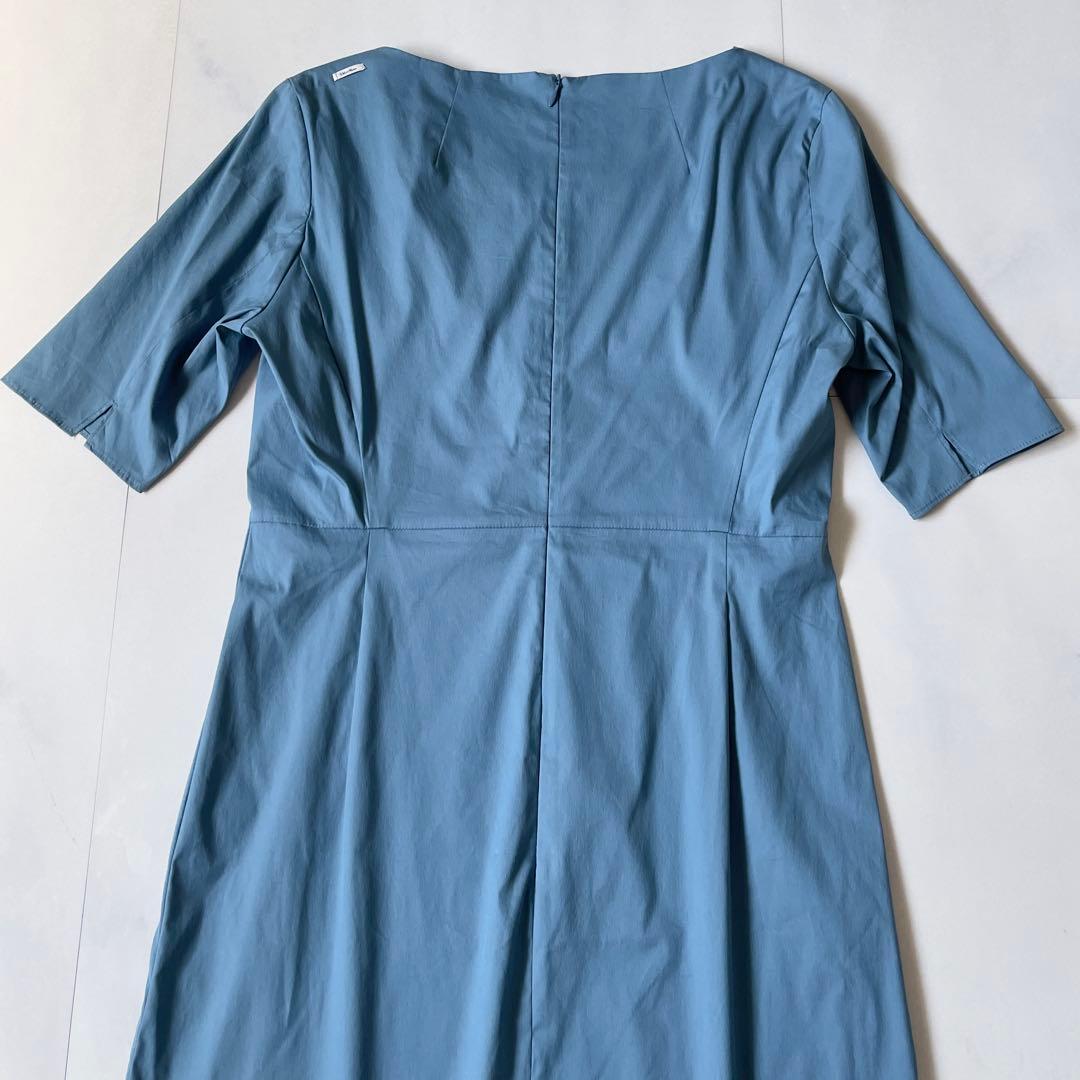 新品同様✨ マックスマーラ ベルト付 ハイウエストワンピース 42 L ブルー