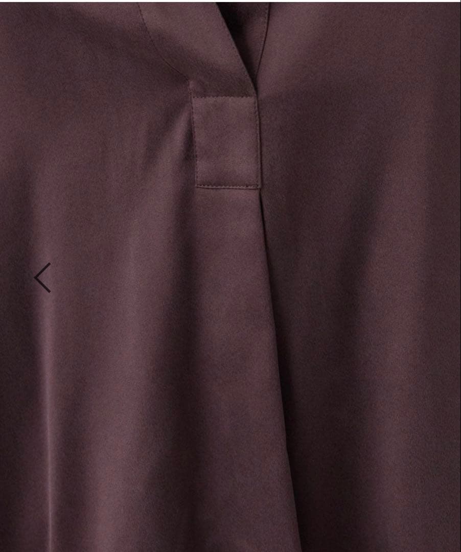 カオス　モーラスタンドスキッパーブラウス　 ガナッシュブラウン　シルク