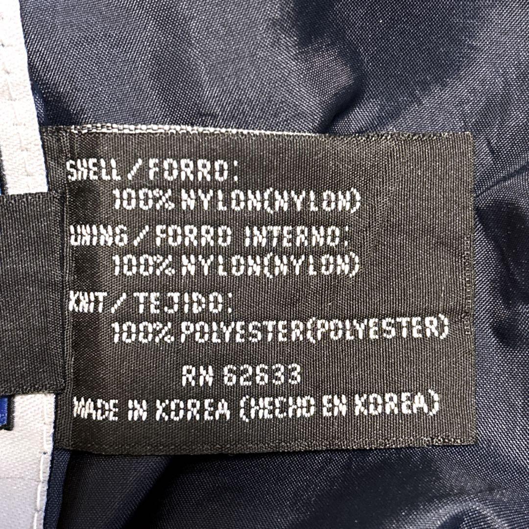 90s US古着　MLBインディアンス　リバーシブルナイロンジャンパーL紺赤