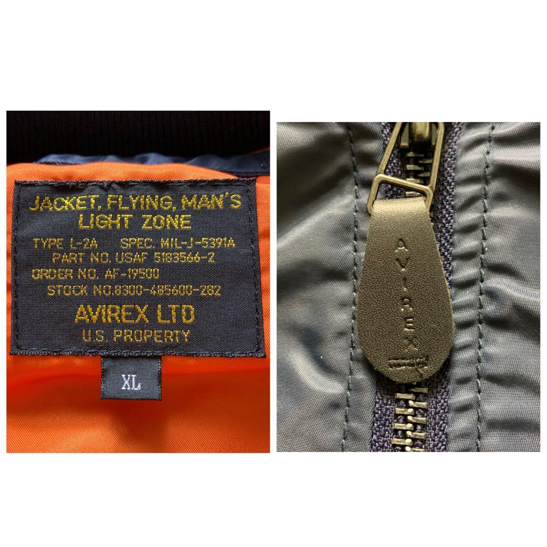 け*ん様 美品■アヴィレックス フライトジャケット L-2A ネイビー XL