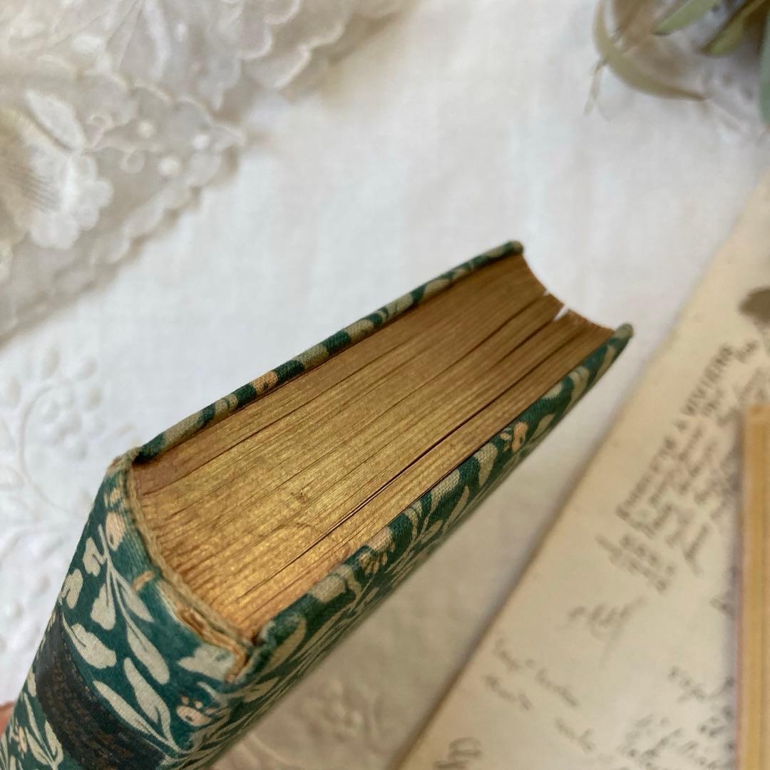 L-865 洋書ドイツアンティーク古書　布張り装丁の美しいメモリアルブック