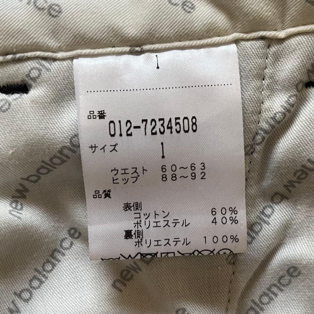 美品 New Balance ゴルフ ロゴ総柄スカート 1 黒