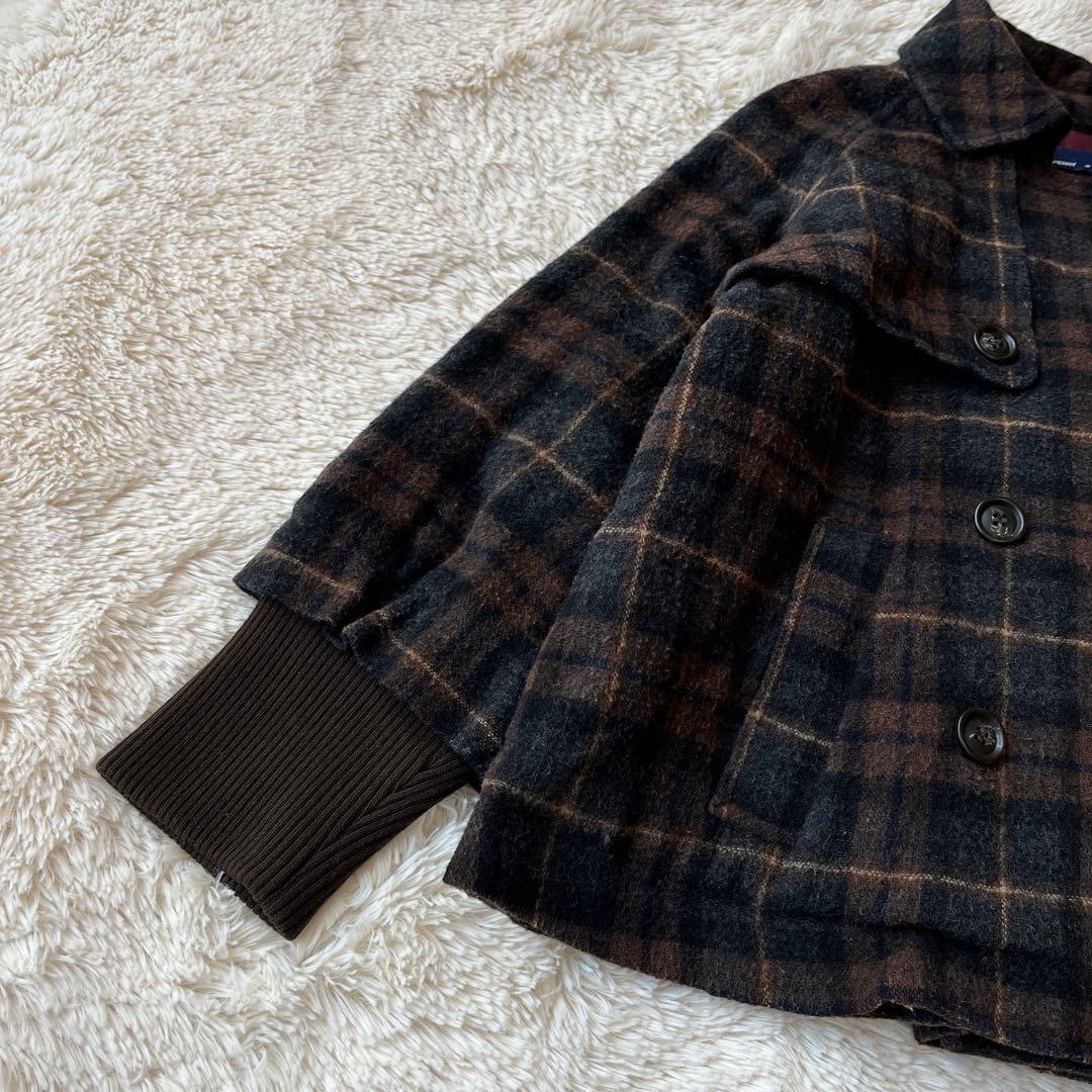 FRED PERRY ショートジャケット ウール混 ボリュームスリーブ