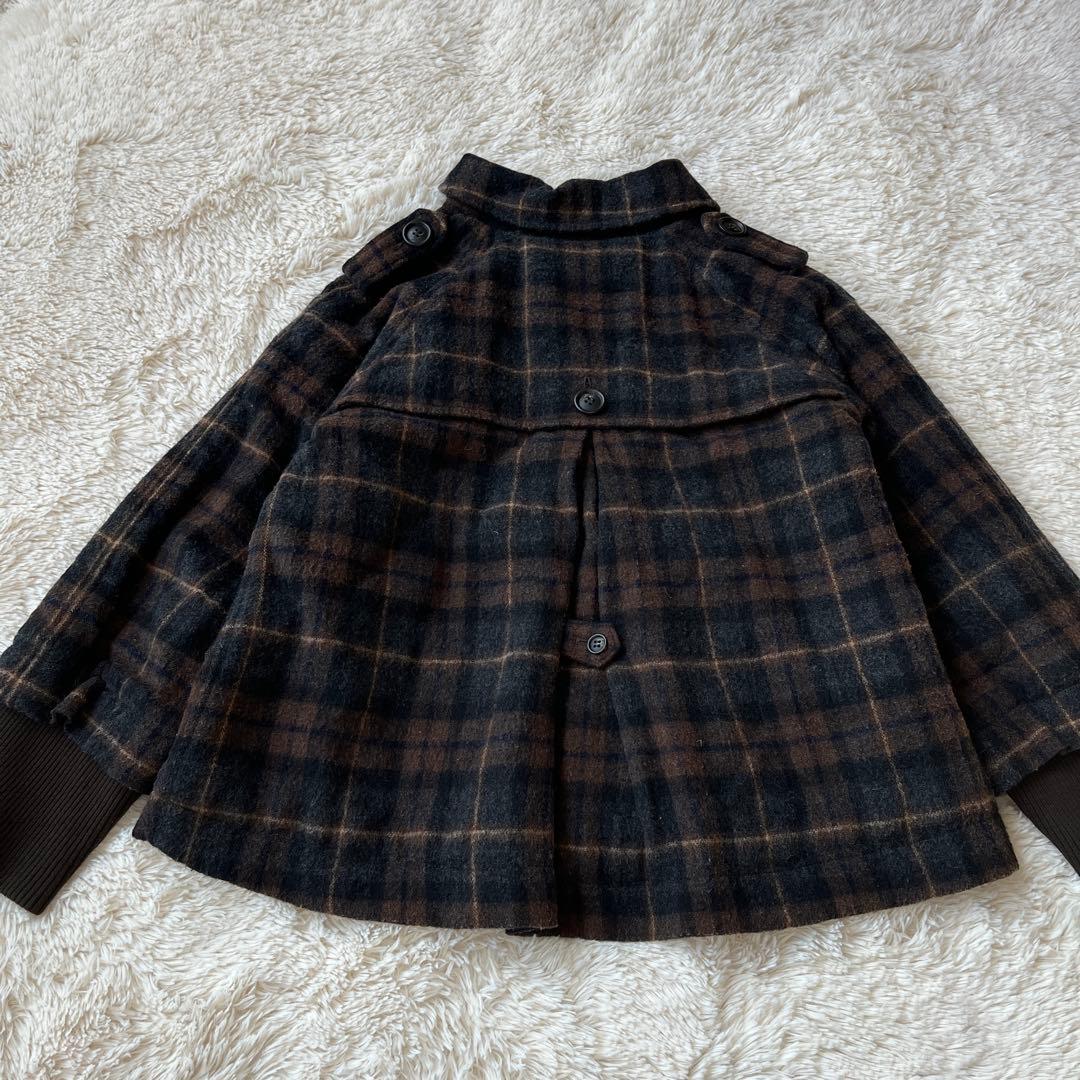 FRED PERRY ショートジャケット ウール混 ボリュームスリーブ