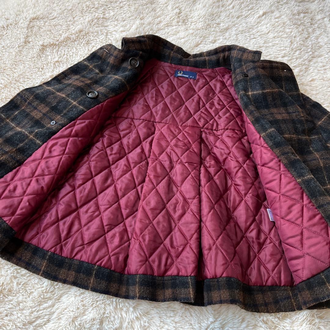 FRED PERRY ショートジャケット ウール混 ボリュームスリーブ