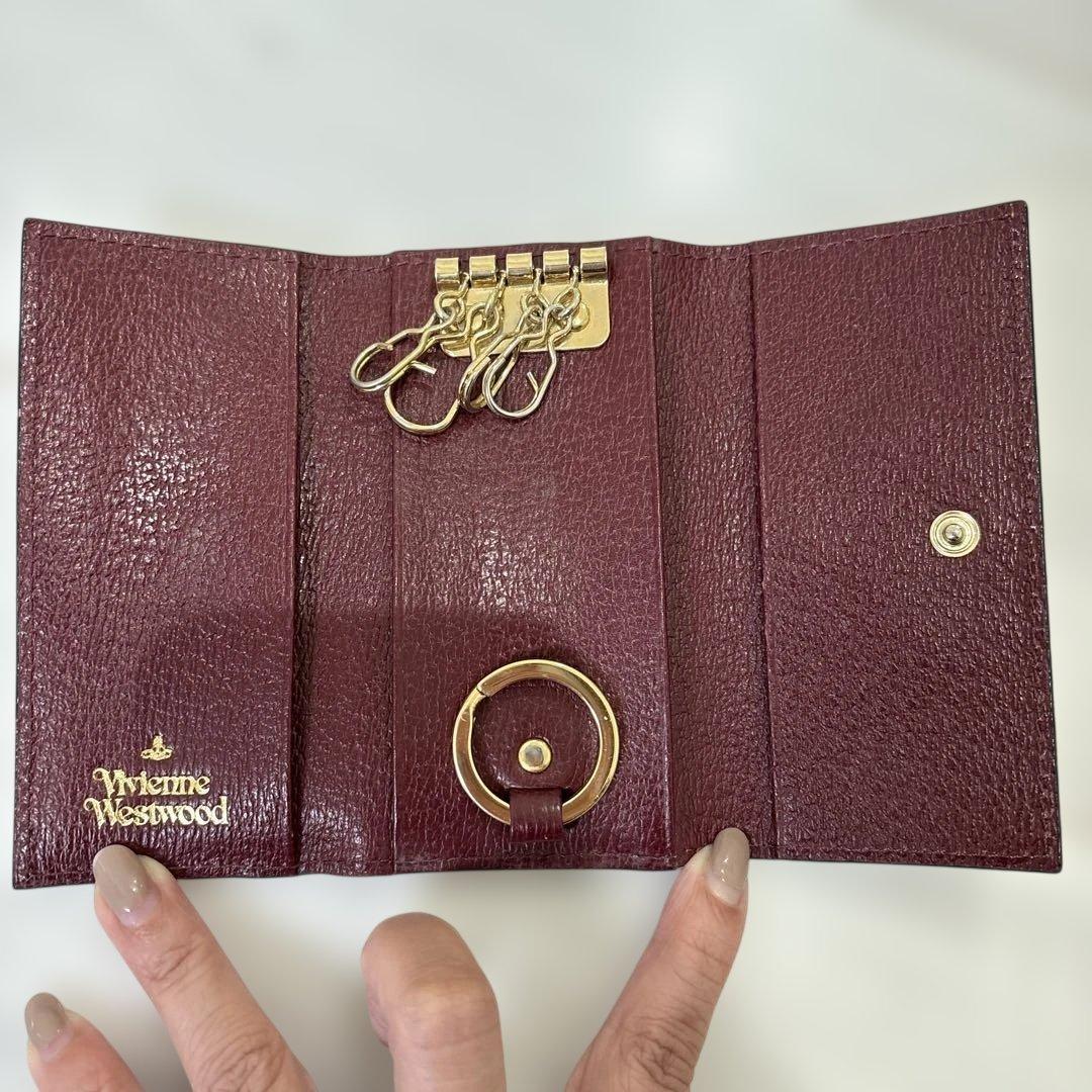 ヴィヴィアン キーケース 希少色 ワインレッド