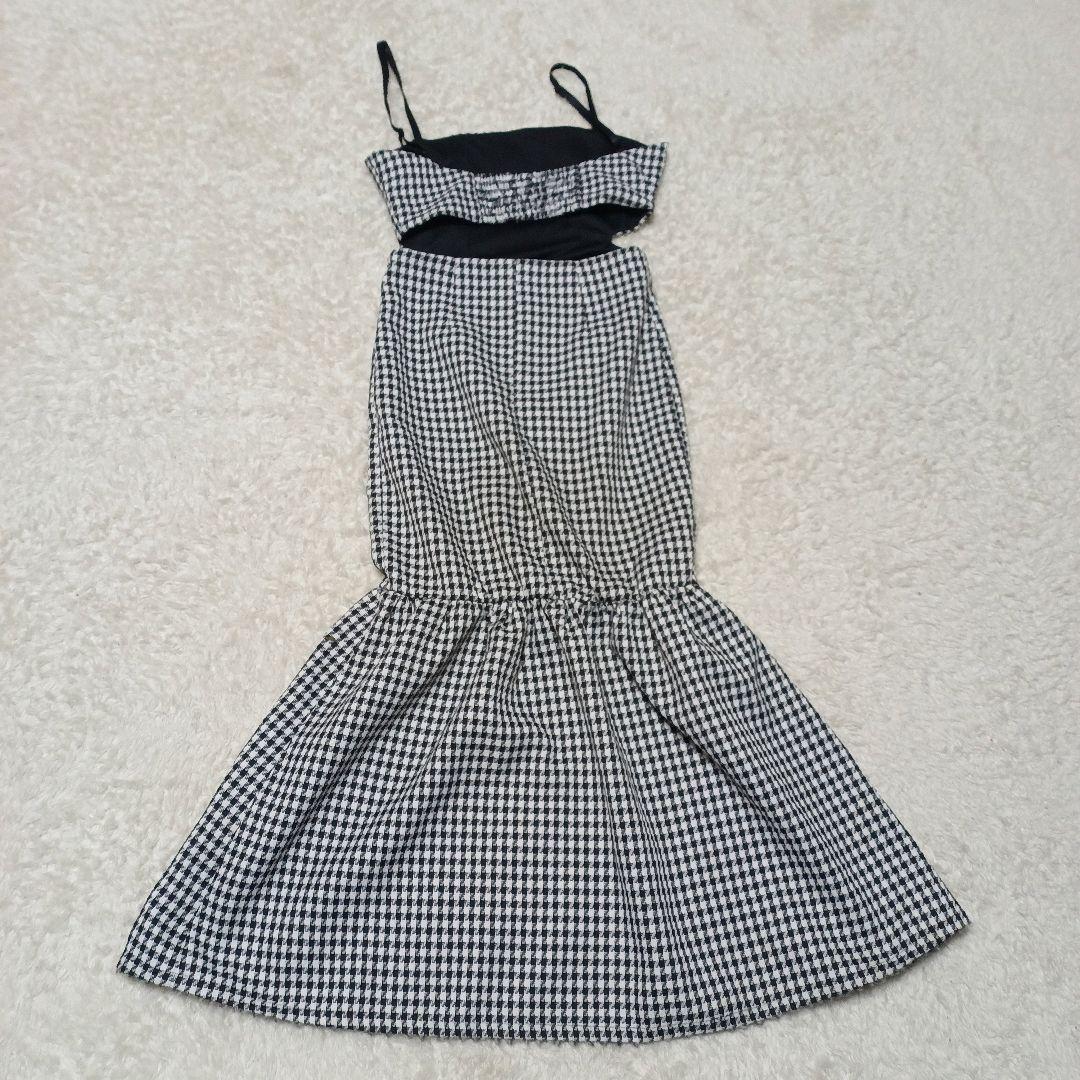 【訳アリでお得】Randy 千鳥柄 ロングワンピース Mサイズ ハウンドトゥース