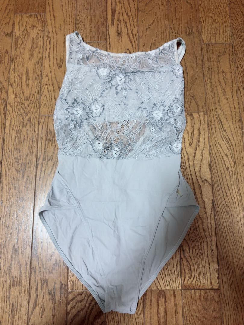 レース バレエ レオタード グレー　Mサイズ