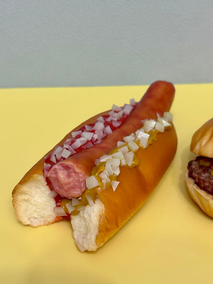 食品サンプル　食べかけハンバーガー　ホットドッグ　コーラジュース