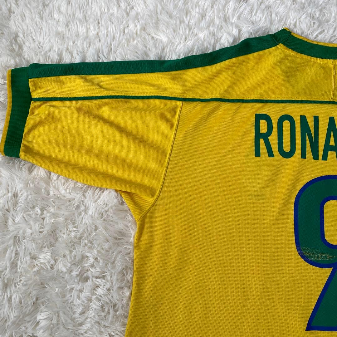 【ナイキ】　ブラジル代表　ロナウド　98フランスW杯　当時物　イギリス製　XL