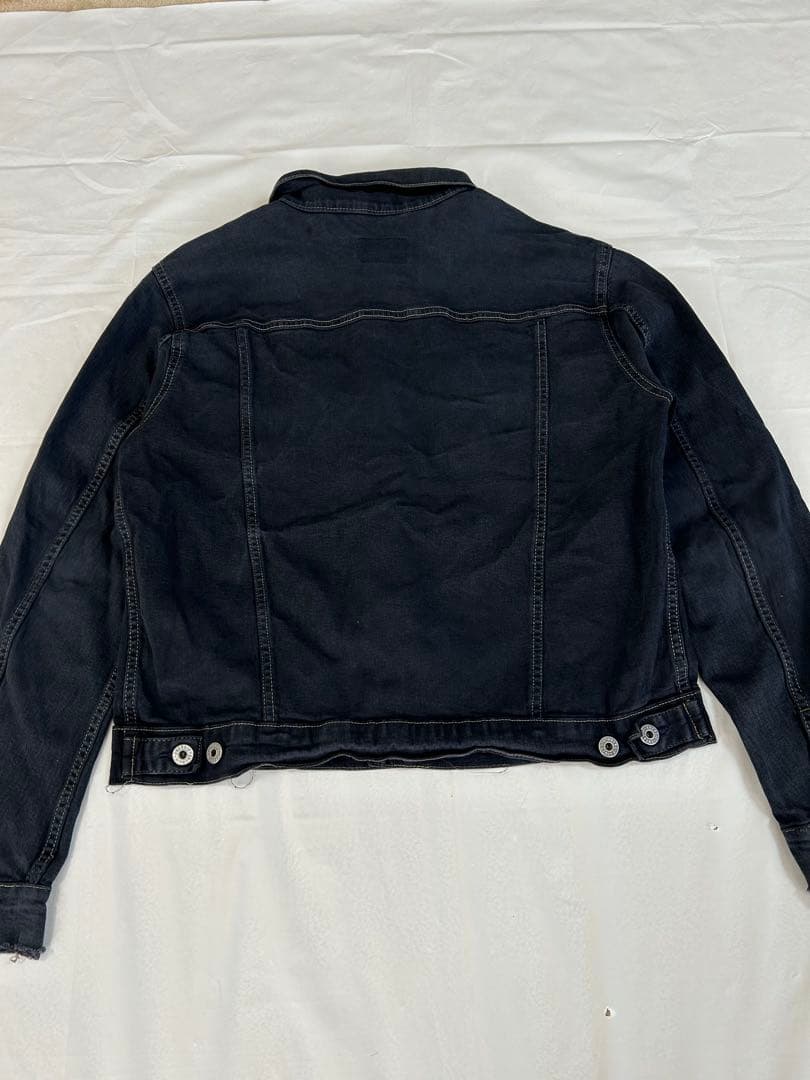 90s ENERGIE ブラックデニムトラッカージャケット 短丈