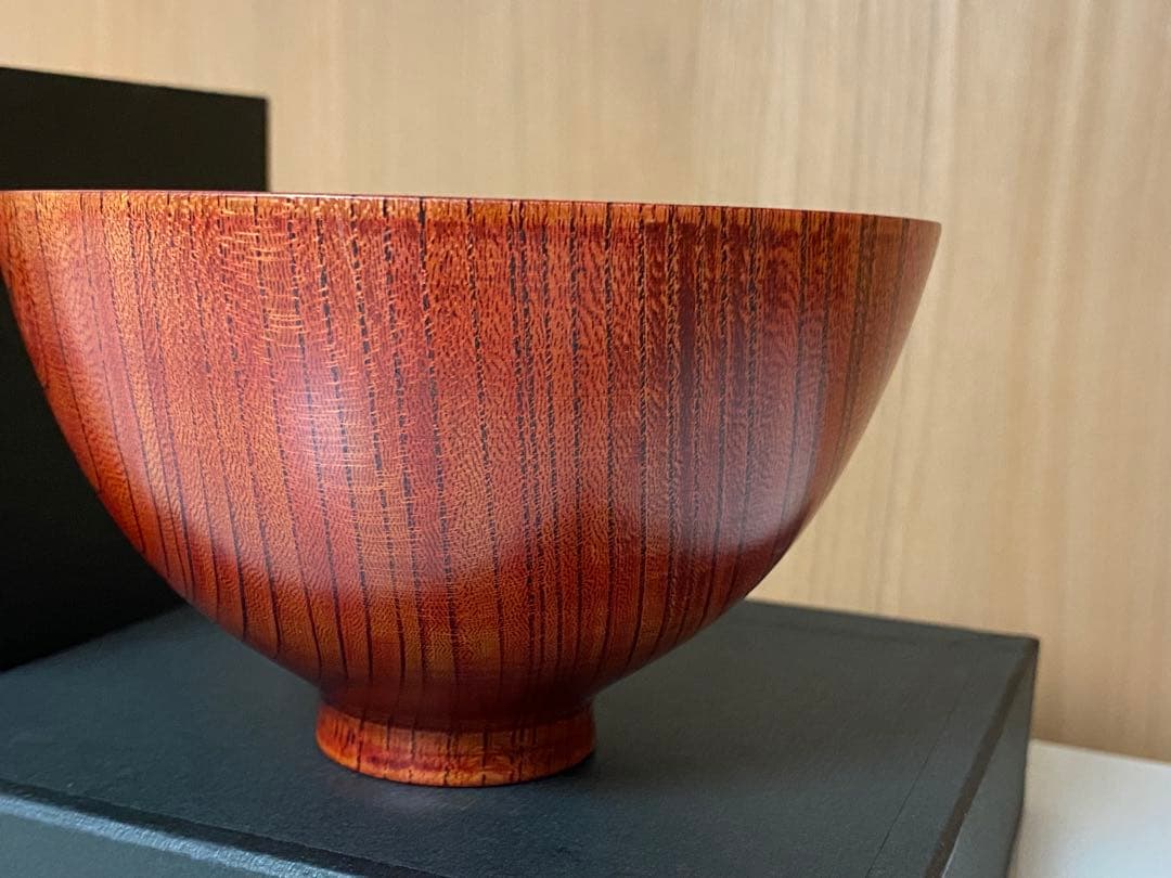 山中漆器 喜八工房 汁椀 （小） ペア 欅 天然木 飯椀 漆器 フリーボール