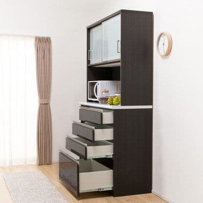 【送料込】120cmx206cm 黒キッチンボード Nポスティア120KB BK