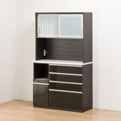 【送料込】120cmx206cm 黒キッチンボード Nポスティア120KB BK