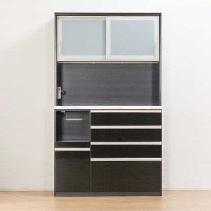 【送料込】120cmx206cm 黒キッチンボード Nポスティア120KB BK