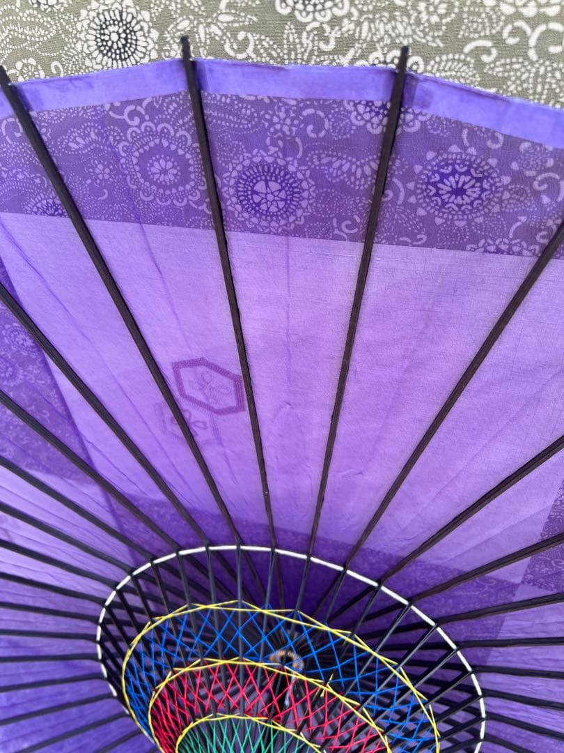 紫蛇の目傘　番傘　和傘　傘　二段継　舞踊　大衆演劇　着物　撮影