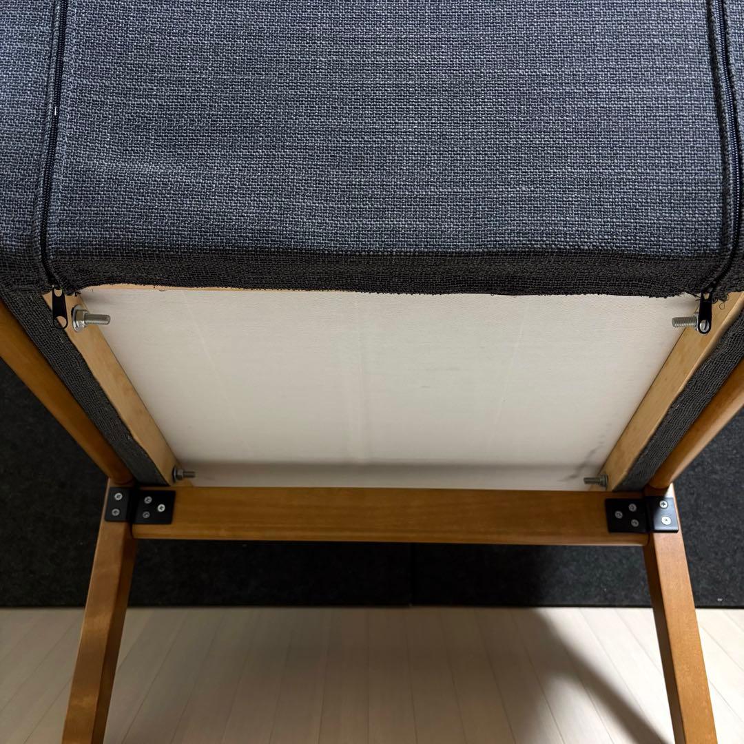 IKEA ソファ　EKENASET エーケネーセット　ダイニングチェア　グレー