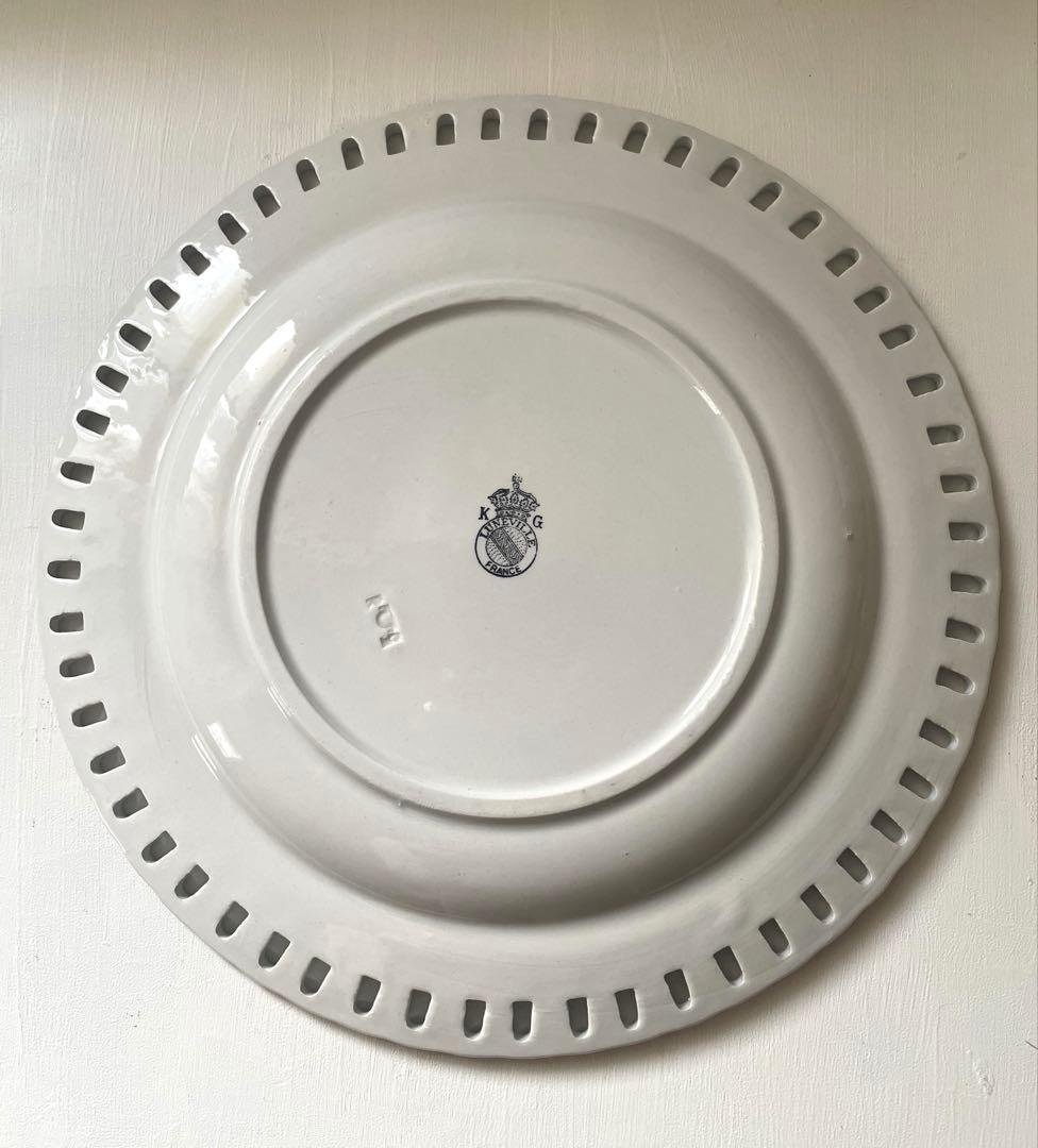 希少　リュネヴィル　Luneville パニエ　ディナー皿　チューリップ