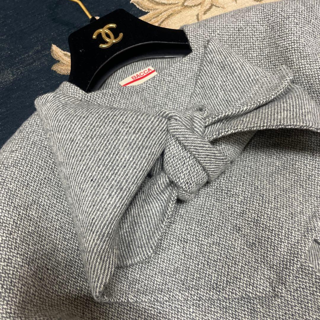 美品　BACCA TOMORROWLAND ケープ　マント　霜降りグレー