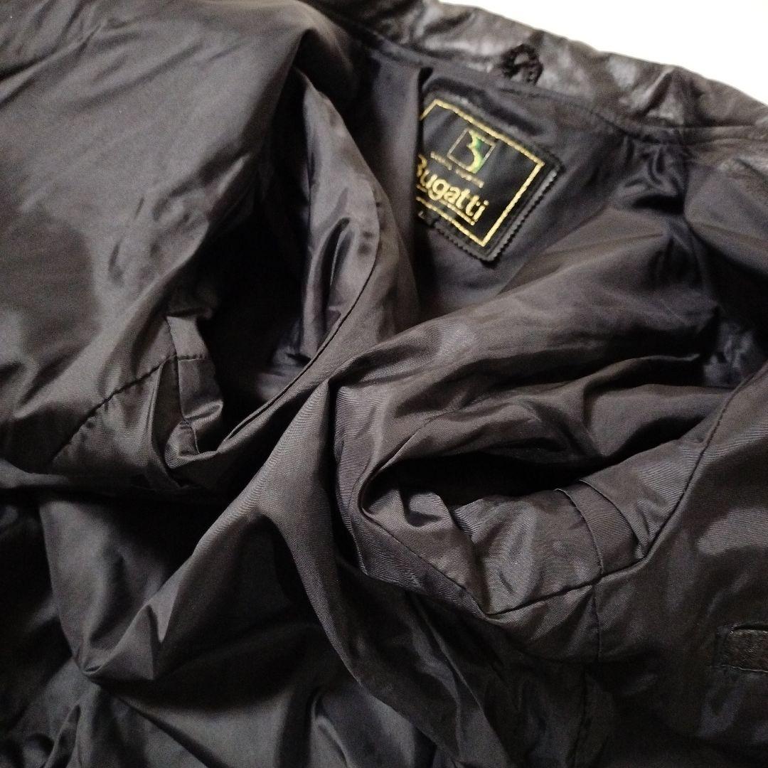 極美品✨Bugatti　レザー ジャケット 　A-2　A2　牛革　L　ブラック