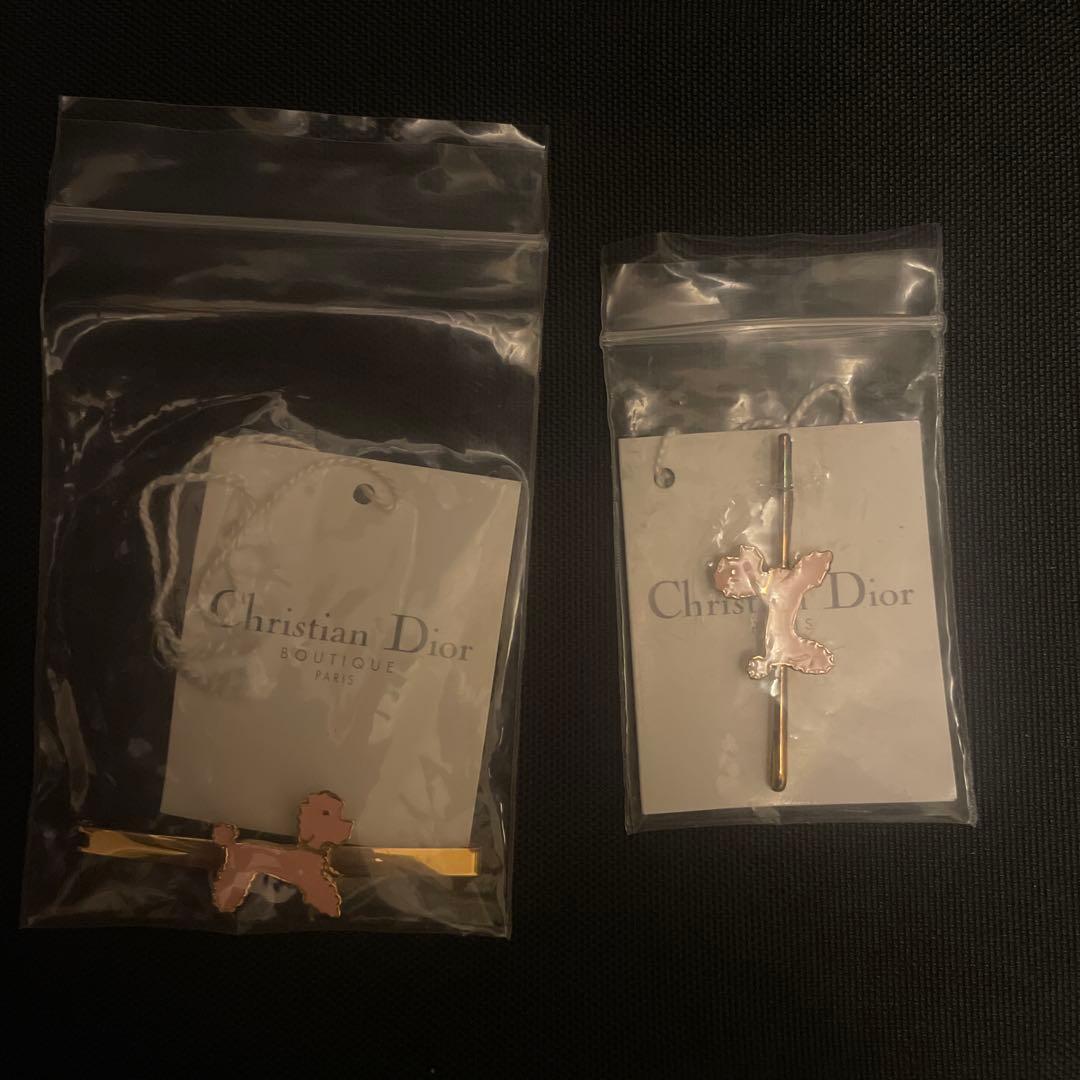 Christian Dior 犬シルエット ヘアピン 2点セット