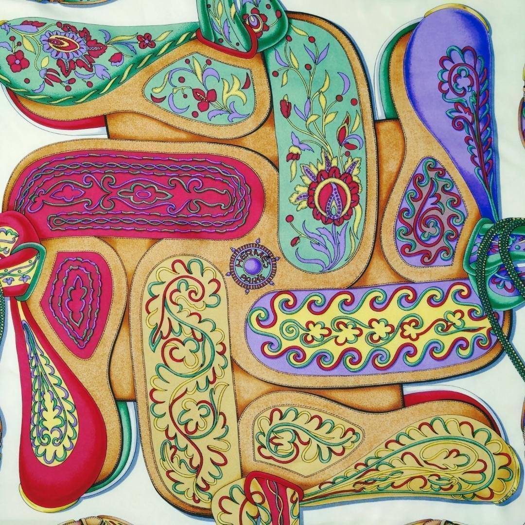 ❤ エルメス シルク スカーフ 装飾的なデザイン 祭典 カレ90 大判 ❤