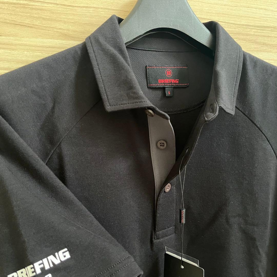 新品★50,600円 BRIEFING 上下２枚ポロシャツ＆ハーフパンツ黒青 S
