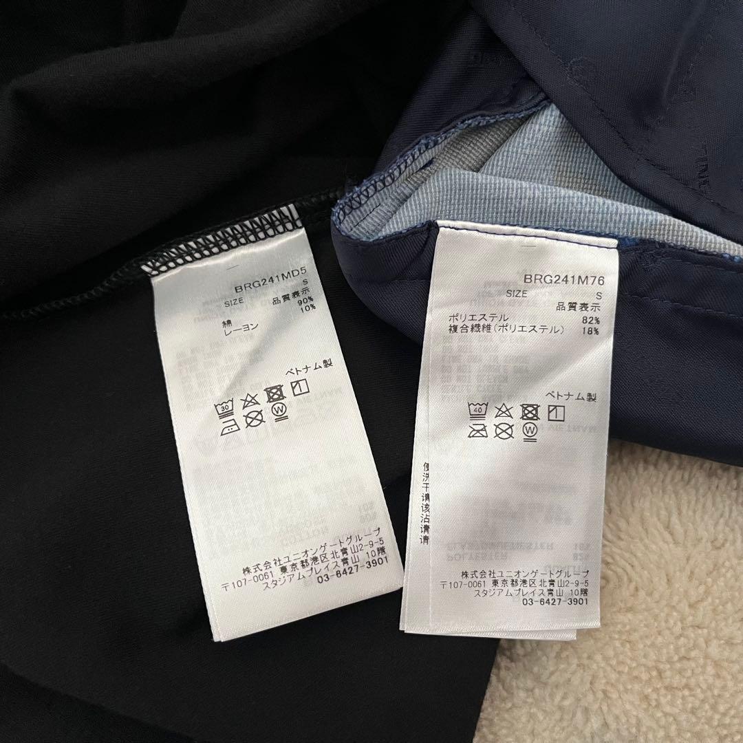 新品★50,600円 BRIEFING 上下２枚ポロシャツ＆ハーフパンツ黒青 S