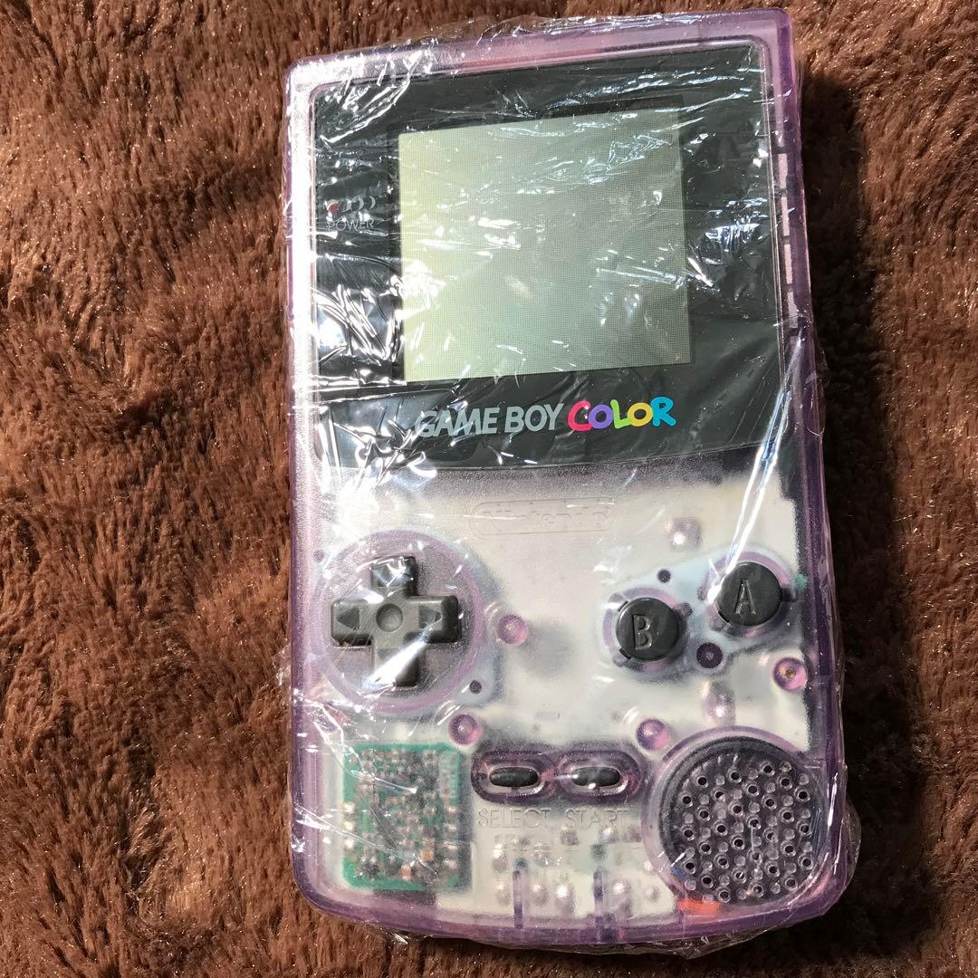 任天堂ゲームボーイカラー　クリアーパプル新品スクリーンレンズ、新品スピーカ