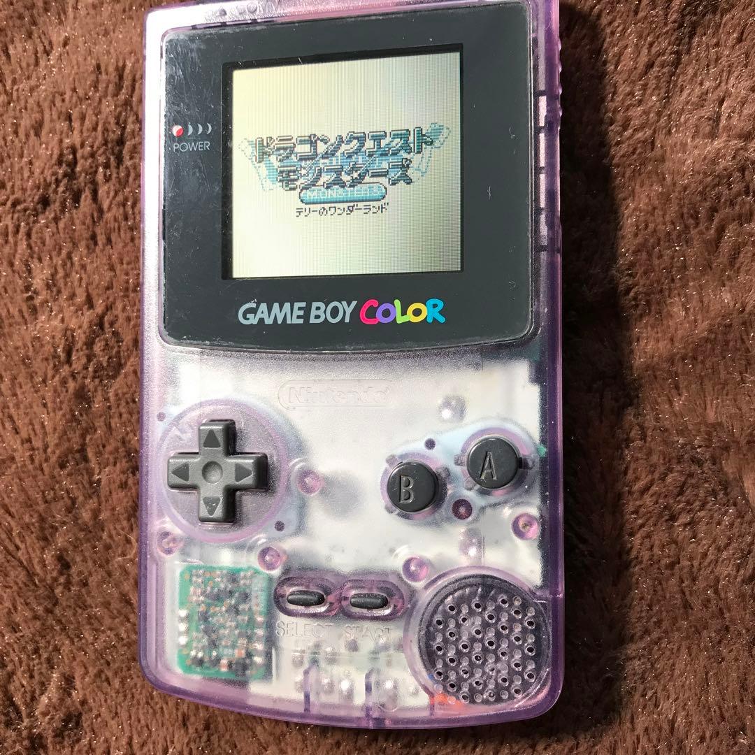 任天堂ゲームボーイカラー　クリアーパプル新品スクリーンレンズ、新品スピーカ