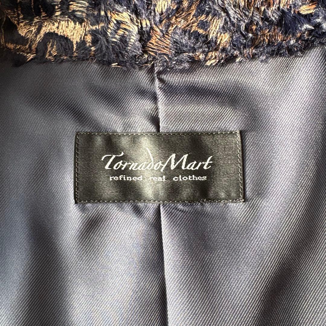 TORNADO MART　ウェットルックシールライダースブルゾン レオパード