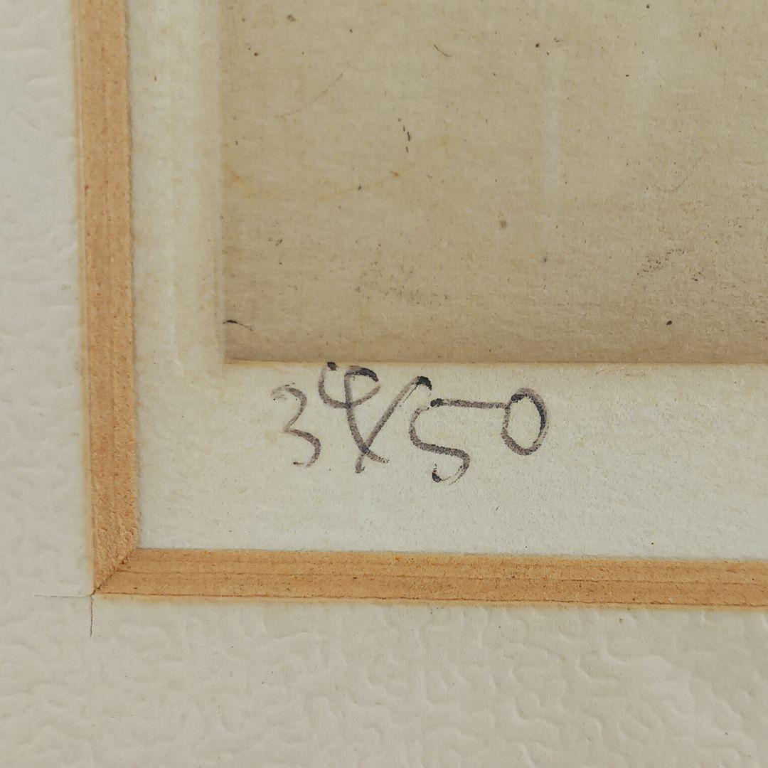 ues-20 広島の名画家 殿敷侃 版画 シダ 限定50部 図録掲載作品