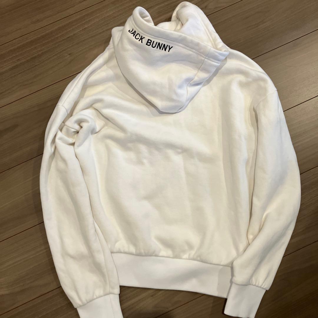 Jack Bunny!! ジャックバニー 長袖 フードパーカー　ホワイト